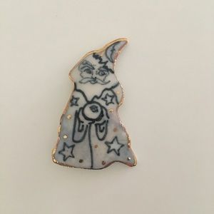 Handcrafted porcelain pin
